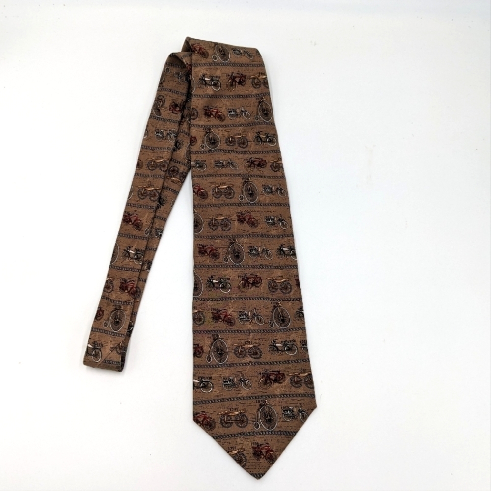 Tango Max Raab Americana Series Early Bicycles 1791-1951 Silk Necktie Tie